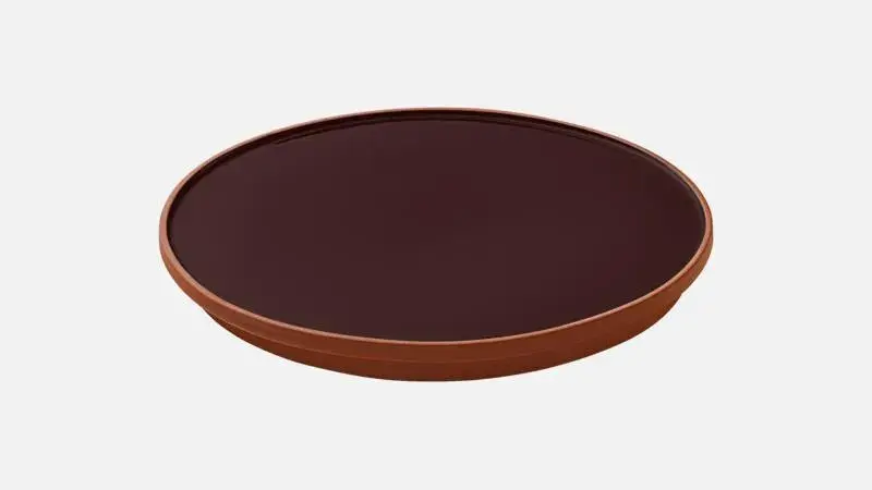 Тарелка мелкая d 16 см, h 2,3 см, цвет коричневый, Jardim