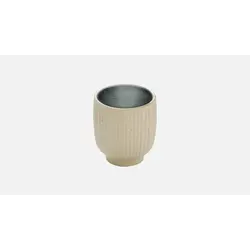 Чашка без ручки, (с рельефом) 100 мл, d 7 см, h 6,6 см, цвет серый, Nara