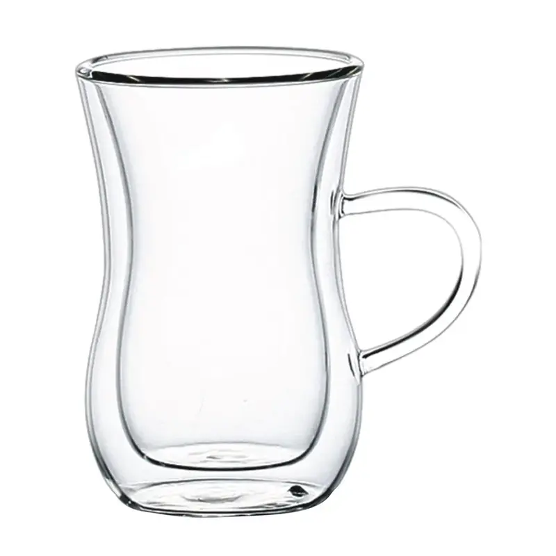 Стаканчик для чая 150 мл с ручкой набор 2 шт. d 6,5 см h10 см термостекло P.L. Proff Cuisine [1]