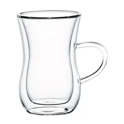 Стаканчик для чая 150 мл с ручкой набор 2 шт. d 6,5 см h10 см термостекло P.L. Proff Cuisine [1]