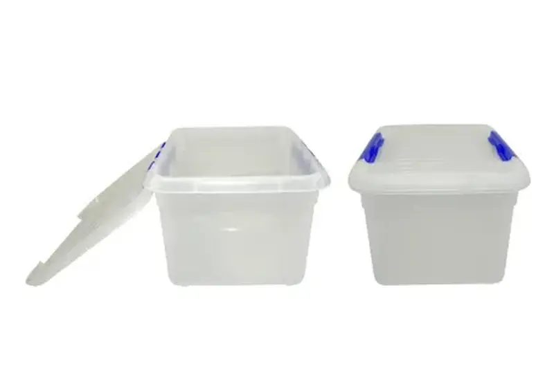 Контейнер для продуктов прямоуг. 8,0 л. 30*23*16,5 см. с синим зажимом MGprof /1/25/