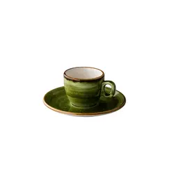 Блюдце 13 см, цвет зеленый (для кофейной чашки) Jersey
