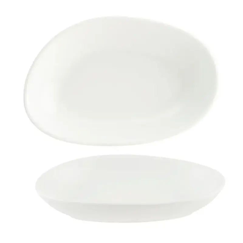 Блюдо овальное 120*80 мм. Белый, форма Ваго волнистый край Bonna /1/12/ 