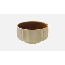 Салатник (с рельефом) 880 мл, d 15 см, h 7,8 см, цвет коричневый, Nara