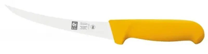 Нож обвалочный 150/290 мм. изогнутый, гибкое лезвие, желтый Poly Icel /1/