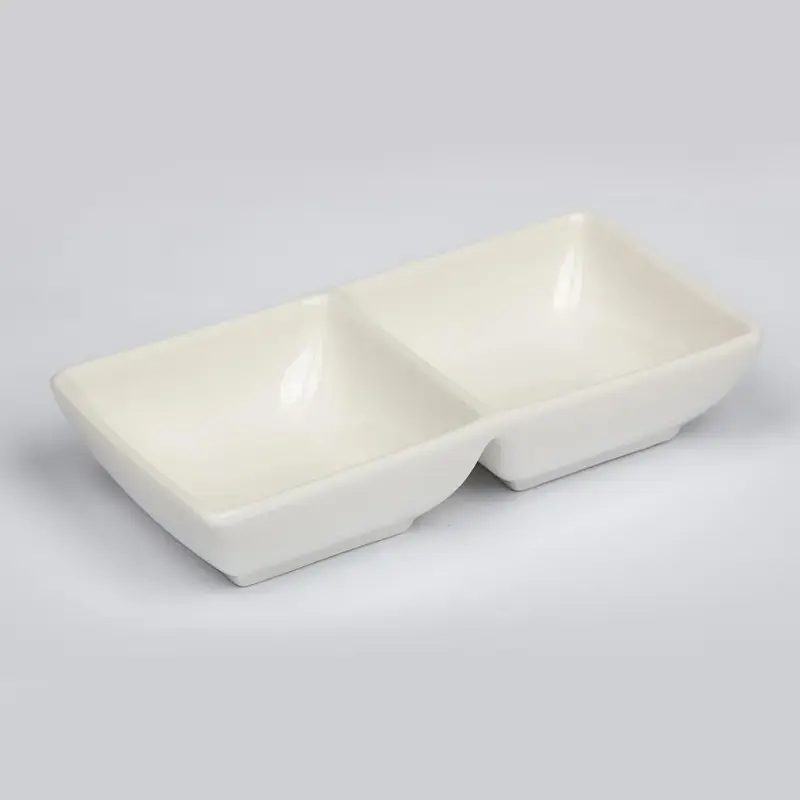 Соусник 70*70 мл двойной 14*7*3 см белый фарфор P.L. Proff Cuisine [6]