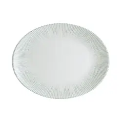 Блюдо овальное 360*280 мм. Ирис Серый, форма Мув Bonna /1/6/348/ 