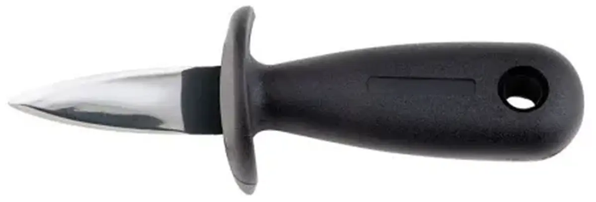 Нож для устриц с ограничителем, ручка черная, APS, For Seafood, 60/150 мм