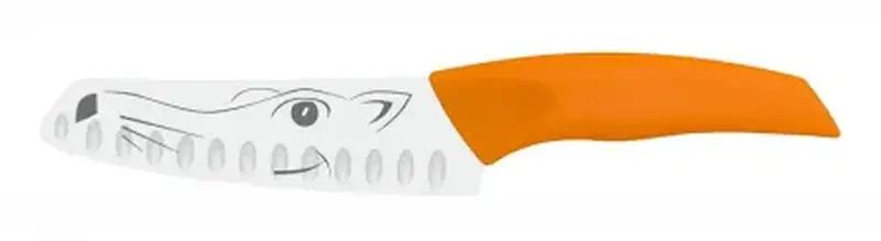 Нож кухонный 140/260 мм. с бороздками, оранжевый KIDS Icel /6/