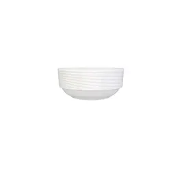 Салатник d=120 мм. 350 мл. h=53 мм. Белый Луп (тарелка подст. 69991) узкая полоска Bonna /1/12/720/ 