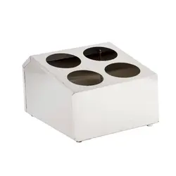 Емкость для столовых приборов 4 стакана 30,5*16,5*19,5 см. нерж. MGsteel /1/6/