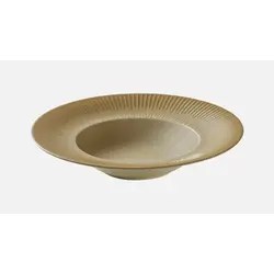 Тарелка глубокая с римом и рельефным бортом 250 мл, d 24 см, h 4,6 см, цвет бежевый, Nature Infused