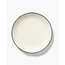 Тарелка мелкая d 28 см, h 1,8 см, цвет белый/черный, декор 1, DÉ