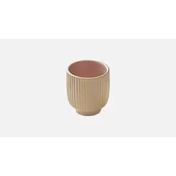 Чашка без ручки, (с рельефом) 100 мл, d 7 см, h 6,6 см, цвет розовый, Nara