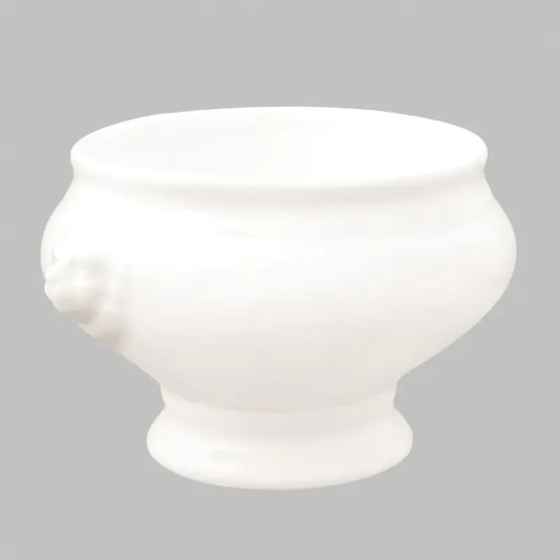 Бульонница 450 мл d 11 см h10,5 см белая фарфор горшочек "Лев" P.L. Proff Cuisine [3]