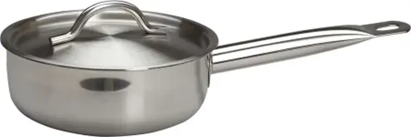 Сотейник 1,3 л. нерж. d=15,5 см. h=8,5 см. с крышк. тройное дно (индукция) MGsteel /1/