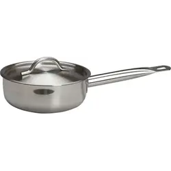 Сотейник 1,3 л. нерж. d=15,5 см. h=8,5 см. с крышк. тройное дно (индукция) MGsteel /1/