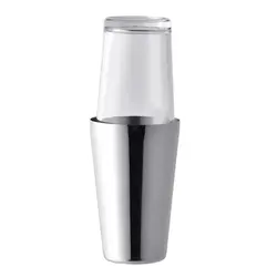 Шейкер 0,45/0,8 л. нерж. Boston со стекл. стаканом MGsteel /1/20/