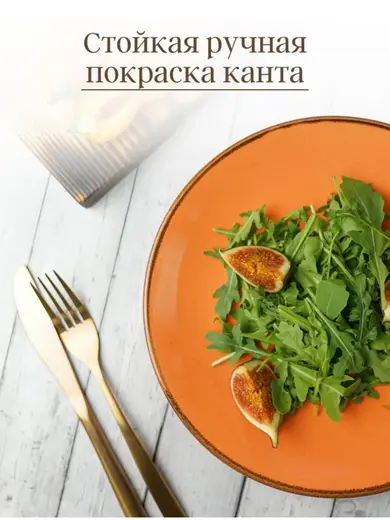 Набор обеденных тарелок Porland Seasons 24 см (4 предмета), оранжевый