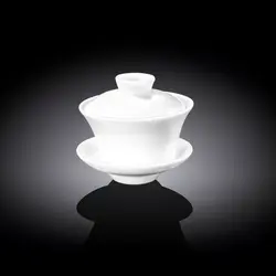 Кружка 240 мл. d=100 мм. h=60 мм. для заваривания чая, без ручки, с крышкой и блюдцем Wilmax /2/24/