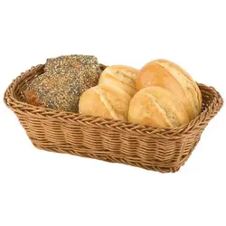 Корзина для хлеба, APS, прямоуг., бежевая, полиротанг, 31.5 * 22 * 8.5 см