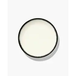 Тарелка мелкая d 24 см, h 1,1 см, цвет белый/черный, декор 3, DÉ