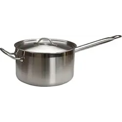 Сотейник 5,0 л. нерж. d=23,5 см. h=13,5 см. с 2 ручками с крышк. тройное дно (индукция) MGsteel /1/4/