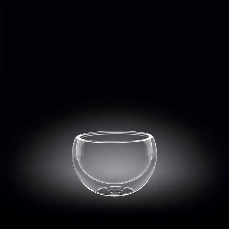 Соусник 80 мл. d=55 мм. h=45 мм. с двойными стенками Термостекло Wilmax /6/216/