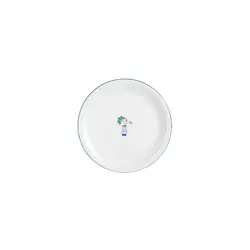 Тарелка мелкая Porland Vaso Piccolo DS18 28 см, кант зеленый