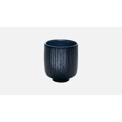 Кружка без ручки, (с рельефом) 320 мл, d 8 см, h 9,5 см, цвет черный, Nara
