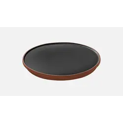 Тарелка мелкая d 16 см, h 2,3 см, цвет черный, Jardim