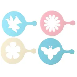 Декоратор для капучино и пирожных, пластик. набор 4 шт. CANDY FM /1/