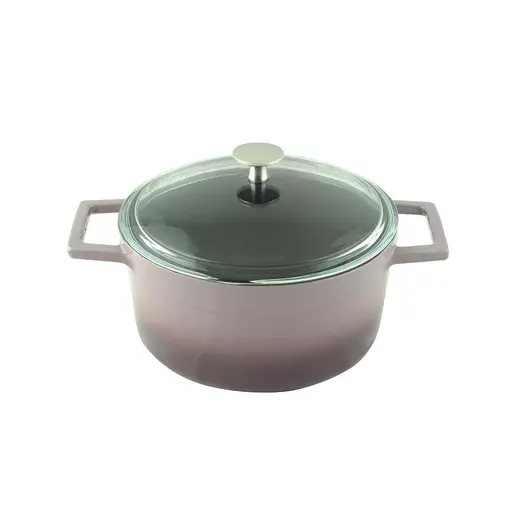 Кастрюля круглая со стеклянной крышкой(Ø)20cm.