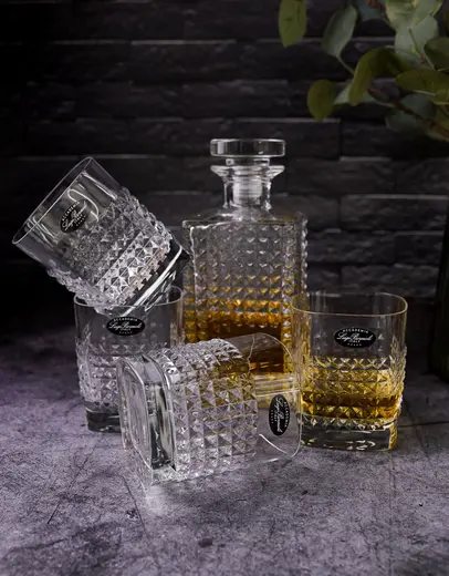 Набор из графина с пробкой 750 мл и 4 стаканов O/F 380 мл, Mixology
