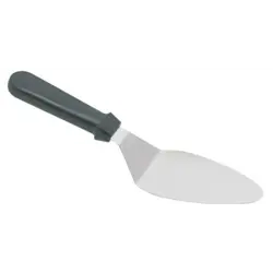 Лопатка 30 см. изогнутая раб.часть 13*7,5 см.нерж. с пластик. ручкой, черная MGsteel /1/96/