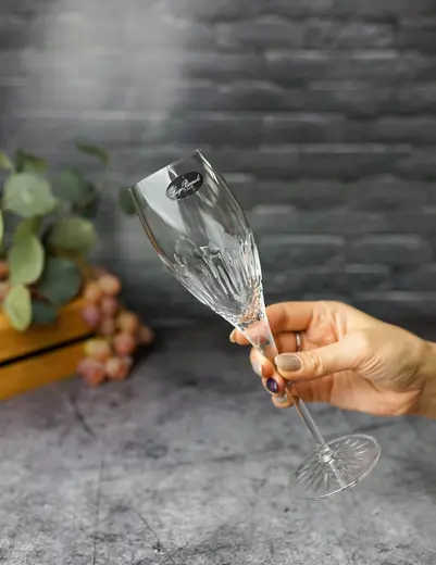 Бокал для шампанского, 220 мл, h 23,6 см, DIAMANTE