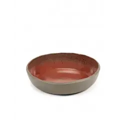 Салатник D21см, H4,5см, цвет красный