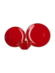 Набор обеденный 3 предмета Porland Seasons (1 тарелка обеденная 28 см, 1 тарелка обеденная 24 см, 1 миска 14 см 500 мл) красный