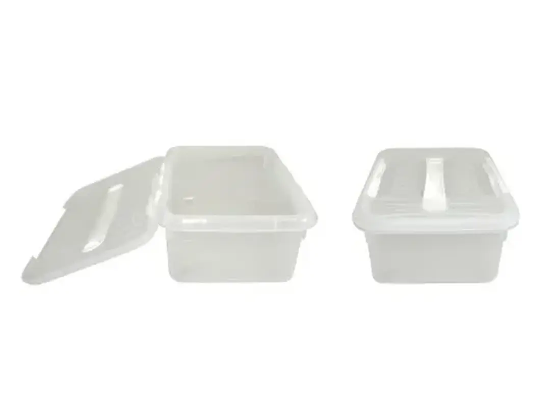 Контейнер для продуктов прямоуг. 6,0 л. 30*23*12 см. с ручкой, с белым зажимом MGprof /1/12/