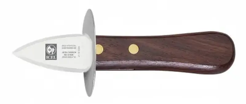 Нож для устриц и колки льда 50/155 мм. с ограничителем, ручка дерево Icel /1/6/