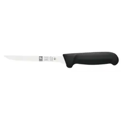 Нож обвалочный 150/280 мм. узкое жесткое лезвие, черный SAFE Icel /1/6/