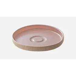 Блюдце с вертикальным бортом (с рельефом) d 15 см, h 2,5 см, цвет розовый, Nara