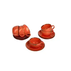 Набор чайных пар Porland Seasons 250 мл (12 предметов), оранжевый