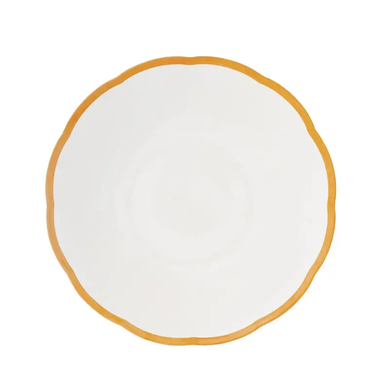 Салатник с цветным кантом (охра) Ø 23,7 см
