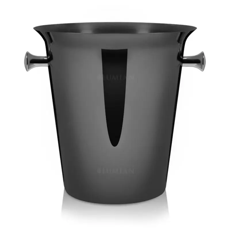 Ведро для шампанского d 21/14 см h22 см 5 л черное нерж. LUMIAN