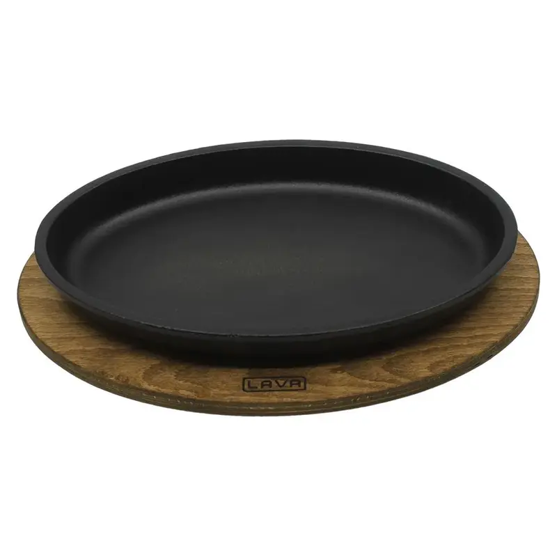 Сковорода для подачи на дерев. подст. 25*15 см овальная чугун LAVA