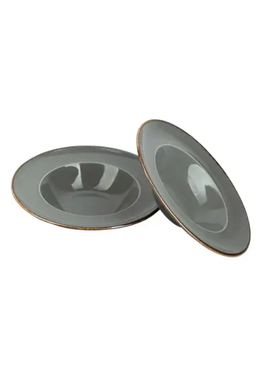 Набор глубоких тарелок для пасты Porland Seasons 25 см 500 мл (2 предмета) тёмно-серый