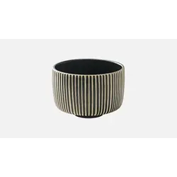 Кружка без ручки, (с рельефом) 300 мл, d 9,7 см, h 6,7 см, цвет черно-белый, Nara