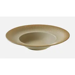 Тарелка глубокая с римом и рельефным бортом 430 мл, d 28 см, h 5,5 см, цвет бежевый, Nature Infused