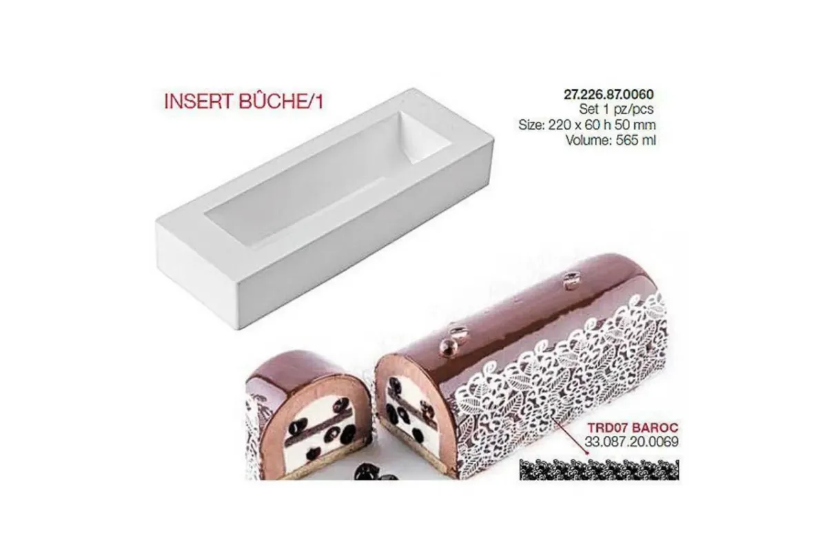 Форма кондитерская Silikomart INSERT BUCHE/1 22*6 см, h 5 см, силикон, Италия